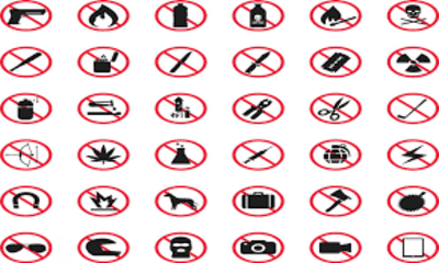 اشیا فلزی غیرمجاز برای تشخیص با راکت فلزیاب آلتین سیستم برساد